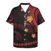 Camisas casuais masculinas roupas de verão de manga curta tatuagem tribal tatuagem impressão havaiana Design respirável solto 230221