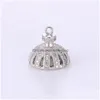 السحر أزياء المجوهرات الساطعة Zircon Crown العائمة لصنع موصلات DIY Micro Pave Bijoux Berloques Drop Droviour 202 DHOF2