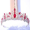 Tiaras Diezi Luxury Elegant Korean Rhinestone Tiara Crown for Wedding Party Queen Bridal Bride Crystal Crown Hair Accessories Jewelry Z0220