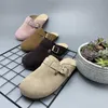 Pantuflas Diseñador de fábrica Birkinstocks Piel de vaca reversa Baotou Towsen Medias pantuflas Buchan para mujer con cuero completo por dentro y por fuera para primavera verano 2338-6