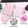 Blogage de blocs de blocs Budget avec Zipper Enveloppes Organizer Cash for Budgeting Saufing Money A6 Planner 6 Pockets Sticker 230221