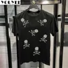 Męskie koszulki męskie czaszka męska Rhinestone Tshirt Street Style projektant 2022 Summer Short Sleeve TEES CAWLETNY Casual Handsome Mężczyzna Z0221