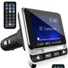 Bluetooth Car Kit Mp3 FM Sändare Muisc Player med händer Trådlöst Support TF Card LineIn AUX FM12B Drop Delivery Mobiles Motorcy DHX3Q