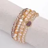 Bracelets porte-bonheur Drusy Druzy Bracelet Ensemble Pierre Naturelle Perles De Verre Charmes Pour Femmes Lady Bijoux Weman Drop Delivery Dhmfe