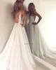 Party Dresses Luxury Vneck Boho Aline Wedding Spaghetti Straps STEVELESS PRINCESS SOTA APPLICES BRIDAL GOWNS 230221