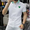 T-shirts voor heren Zomer Nieuwe Polo shirt met korte mouwen Polo shirt Casual veelzijdige geruite Patroon Rapel T-shirt Spot Slim Maletop Ademende kleding 4xl Z0221