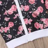 Clothing Sets 3-7 Years Kids Baby Girl Clothes Set Floral Print Long Sleeve Sweatshirt Long Pants Outfits Toddler Autumn Tracksuit Clothing 230220