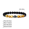 Strand Obsidian Tiger Eye Beads Bracelets Men Reiki Nature Stone Hematite Health Protection For Women Couple Healing Jewelry