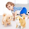 Plush Dolls 18CM Perro Peluche Robot Puppy Plush Toys Interactive Cute Dog Robot Funny Wagging Shaking Birthday Dancing Toys for Kid and Dog 230220