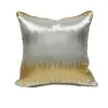 Pillow Modern Light Luxury Cover El Villa Model Room Decorations Pillowcase Abstract Gold And Silver Sofa Bed Pillows Case