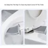 Toalettborstar Hållare Dual Använd silikon och hållare Set Escobilla WC Wall Hanging Borstles For Floor Badrumstillbehör 230221