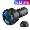 Cargador de coche Qc 3.0 3 puertos Usb Teléfono universal Carga rápida para 11 Pro Samsung A10 Entrega rápida Automóviles Motocicletas A Dht80