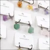 Dangle Chandelier Natural Crystal Rough Stone Irregar Ore Earrings Energy Healing Gemstone Amethyst Quartz Women Jewelry Drop Deliv Dheez