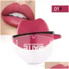 립스틱 12 색 무광택 액체 긴 메이크업 모이스처 라이저 립글로스 바톰 메이크업 방수 안료 베트 드롭 배달 건강 DHH3E