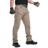 Men's Pants High Quality City Tactical Cargo Men Waterproof Work Long with Pockets Loose Trousers Many S3XL 230221