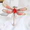 Brooches Large Enamel Dragonfly For Women Rhinestone Fashion Insect Pin Beautiful Jewelry Gift
