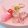 Keychains Fashion Creative Jelly Sequins Butterfly Key Chain Delicate Lovely Lovers Backpack Pendant Accessories Anniversary Gift