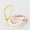 Polerad Wishbone Ring 100% Sterling Silver f￶r Pandora Fashion Wedding Party Jewelry for Women Girl Gift Rose Gold Designer Rings med original Box Set
