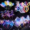 Altri articoli per feste per eventi Pasqua 10 pezzi Glow Orecchie di coniglio Peluche Fascia Bunny Cat LED Light Costume Decor Puntelli Bambini Adult Girl Birthday Wedding 230221