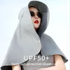 Berets Frauen Sonnenhut Eimer Kappe Mit Hals Klappe Vollen Schutz Anti-UV Waschbar Strand Hüte Damen Panama Für