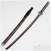 Zeichentrickfiguren Cosplay Op Roronoa Zoro Xue Zou Katana Schwert Rollenspiel Sauron Sandai Kitetsu 104 cm Hervorragende Holzstütze T221108 Drop Dh2Tn