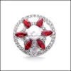 Tıkıklar kancalar çiçek şekli kristal çıtçıt düğmesi mücevher bulguları rhinestone 18mm metal çıtçıt düğmeleri diy kolye bilezik mücevherleri dhkms