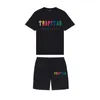 Erkekler Tişörtler Trapstar Moda Kısa Kollu Tshirt Trailsuit Setleri Harajuku Üstler Tee Komik Hip Hop Renk T Shirtbeach Sıradan Şort Tidal Akış Tasarımı 667ESS