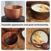 Bowls Fruit Holder Safe Sauce Wood Salad Bowl Natural Mixing Household Wooden For Kitchen Home El