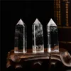 Estatuetas decorativas de polimento de pedra natural Pontos de quartzo claros Cristal Spiritual Stones Cristais e cura para decoração em casa
