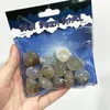 Decorative Figurines Natural Crystal Minerals Agate Opal Polished Tumble Stones Gift Set Combination Engraved Witch Runes Solar System 12