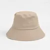 Berets 2023 Summer Spring Solid Bucket Hat for Women Men Outdoor Sports Fisherman Cap Fashion Girls Boy Casual Bob Panama Sun Visor
