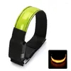 Joelheiras noite correndo braçadeira de braçadeira liderada esportes ao ar livre esportes USB Recarregável Belt Belt Arm perna Aviso de pulseira de bicicleta de bicicleta de ciclismo