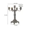 Titulares de vela Antique Bronze Candelabra Metal Mesa de 5 Armas Mesa de casamento Centrepieces Decoração de eventos