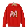 Hoodies tröjor sommar A4 Merch Child Hoodie Pants Suit Boy Girl Sweatshirt Toppar Kvalitet barn Babykläder tryck A4 Donuts ärmlängd 230220