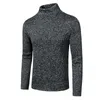 Pulls pour hommes Hommes Pull Top Automne Hiver Col Haut Col À Manches Longues Col Tricots Pull Garçons Adulte Noir / Gris Foncé / Gris Clair / Café