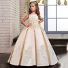 Ocasões especiais brancas dama de honra longa para crianças roupas garotas vestido de lantejoulas de festa de casamento de casamentos de casamento crianças princesas vestido de baile 10 12 13 anos w0221