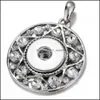 Charms Sier Crystal Snap Button Akcesoria Akcesoria Biżuterii DIY 18 mm imszowy naszyjnik dla kobiet