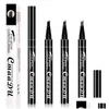 Augenbrauenverstärker Cmaadu Eyebrows 4 Fork Microcarving Liquid Pencil Sehr feine wasserfeste Tönung Eye Brow Tattoo Pen Enhancer Drop Deli Dhouk