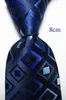 Bow Ties Fashion Plaid krawat 9 cm Silk Silk Set Blue Gold Purple Jacquard Tkane