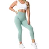 Yoga -outfit nvgtn naadloze leggings spandex shorts vrouw fitness elastiek ademende hiplifting vrijetijdsporten lycra spandextights 230221
