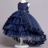 Robes de fille Nouvelle robe de princesse en dentelle de bébé de haute qualité pour fille élégante robe de fête d'anniversaire robe de fille vêtements de noël de bébé fille 3-12 ans W0314