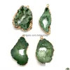 Charms Sevencolor Natural Stone Amethyst Pendant Irregar Ladies Necklace Bracelet Earrings Jewelry Accessories Wholesale Diy Ih