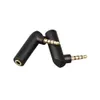 Spina maschio da 3,5 mm a connettori audio femmina Jack Adattatore audio a 90 gradi ad angolo retto a 4 poli per iPhone Convertitore jack per cuffie da 3,5 mm