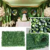 Decoratieve bloemen kunstmatige planten gras muur achtergrond bruiloft buxus hegpanelen diy achtergrond simulatie bladdecoratie