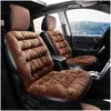 Housses de siège de voiture Ers Sièges en peluche artificielle Er Coussin avant Coussin de protection confortable Tapis de chaise chaud d'hiver pour Byd Drop Delivery M Dhmwf