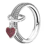 De nieuwe populaire 925 Sterling Silver Modeling Ring houdt van Lucky Horseshoe Pandora Ring vrouwelijke sieradencadeau