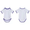Sublimation blanc bébé Onsies fête fournitures blanc transfert de chaleur coton sentir bébé vêtements bricolage parent-enfant vêtements 0-24 mois UPS