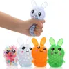 Jouet de décompression Tpr lapin bulle grosses perles dessin animé lapin dinosaure Vent Squeeze perles pincer musique pour les enfants