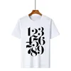 Men's T Shirts Men's Arabic Numerals Printed T-shirts Summer Short Sleeve Casual Tees For Man Harajuku Designer Tops Male Oversize