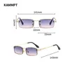 Lunettes de soleil Small Vintage Rectangle Full Full Fild Multicolor Feme Feme Female Designer Designer UV400